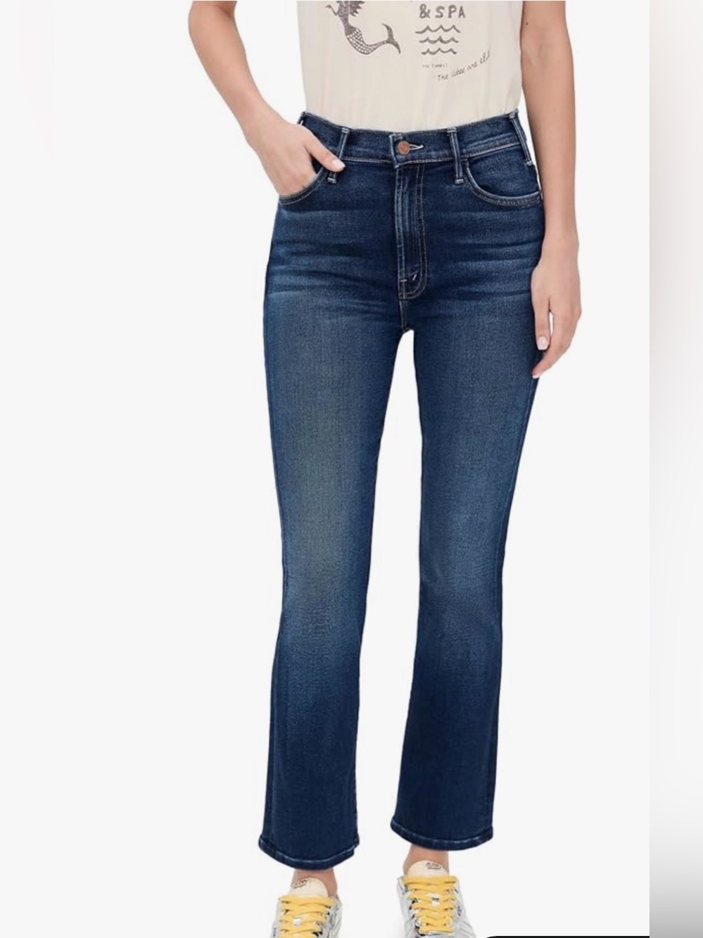 Mother The Hustler Ankle Fray Jeans Size 30